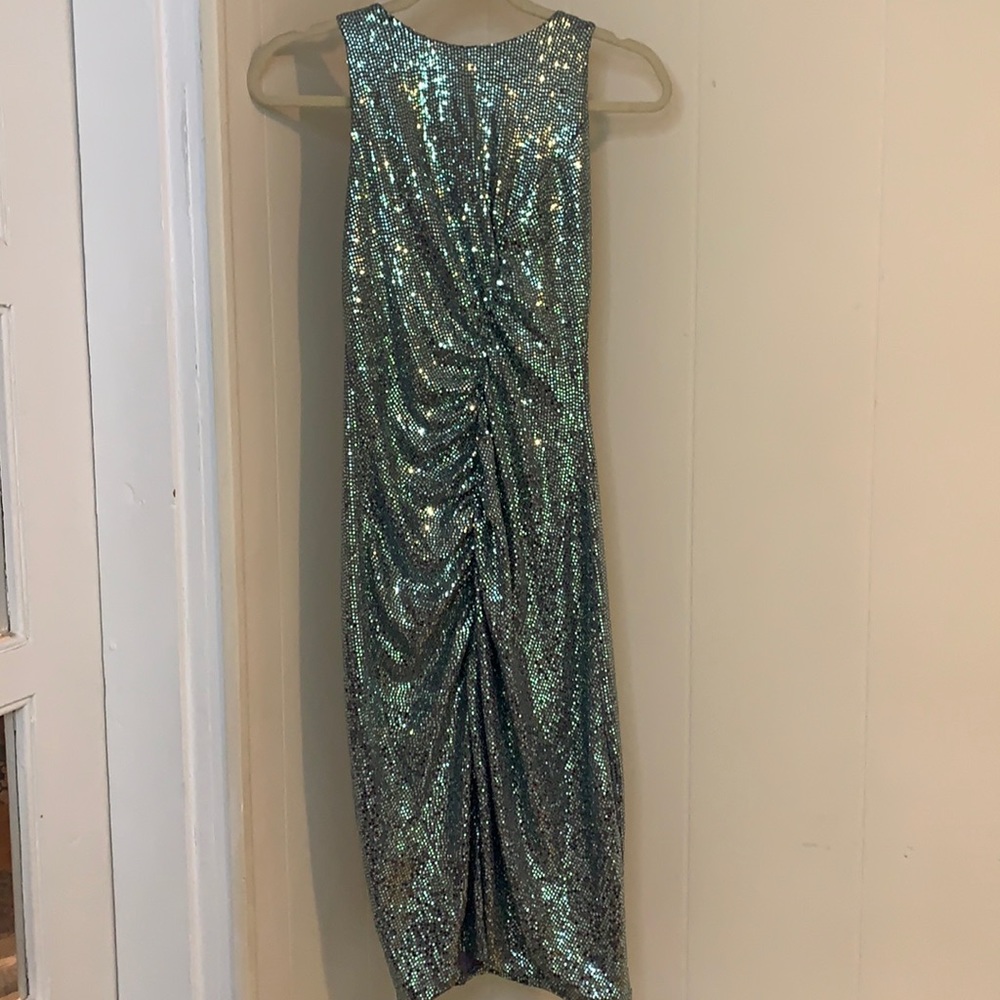 Zara Mint Metallic Party Dress. Size M!